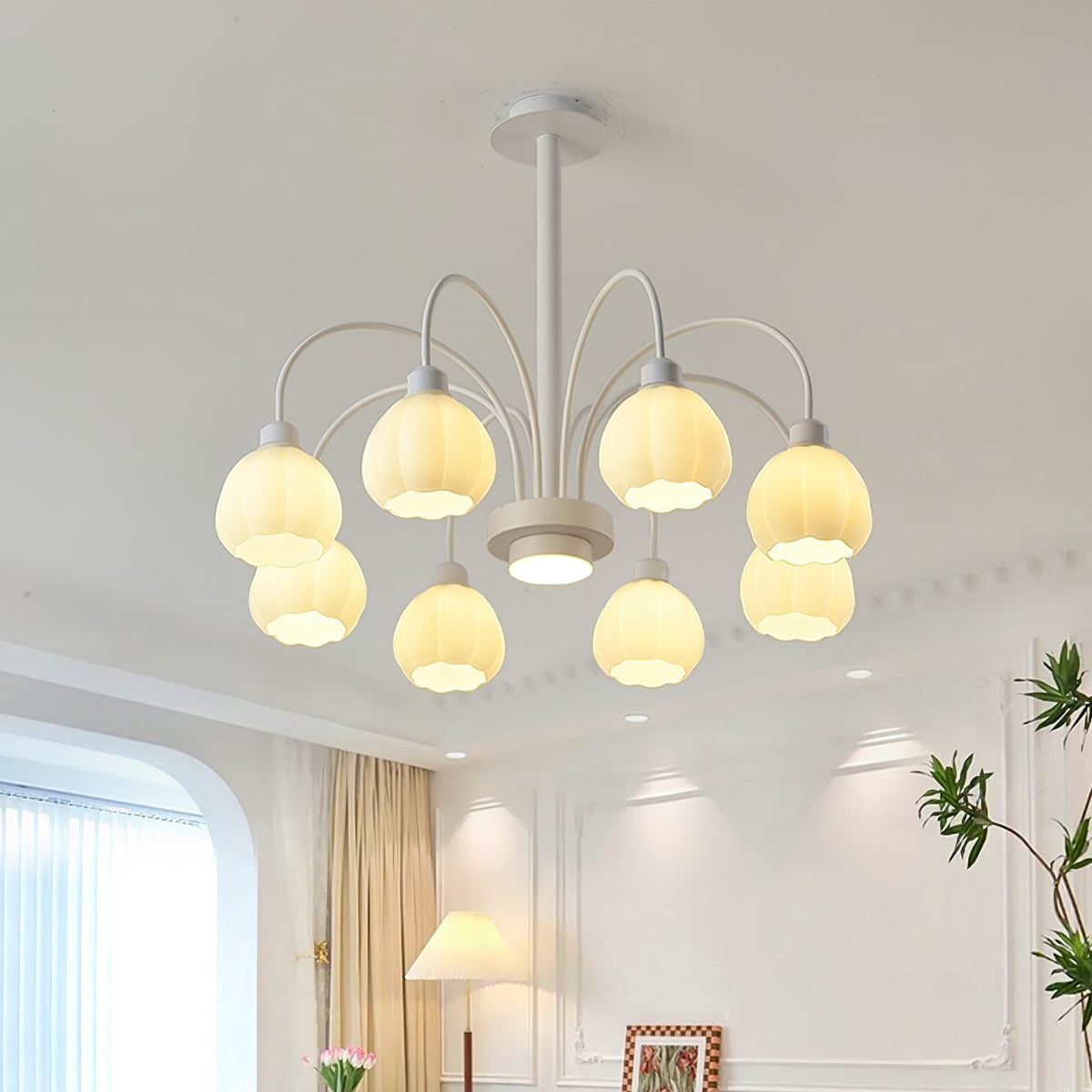 French Cream Bud Chandelier