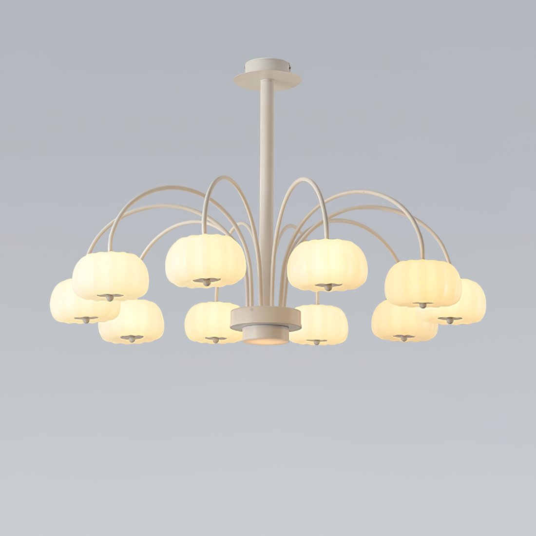 French Cream Pumpkin Chandelier