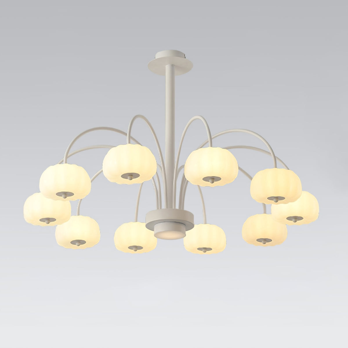 French Cream Pumpkin Chandelier