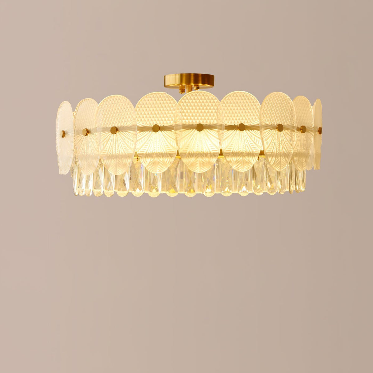 French Retro Crystal Ceiling Lamp