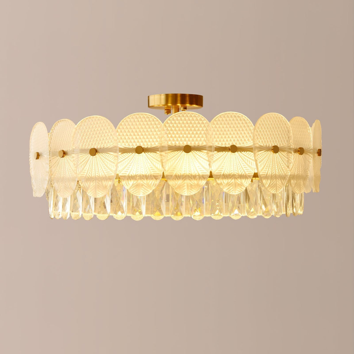 French Retro Crystal Ceiling Lamp