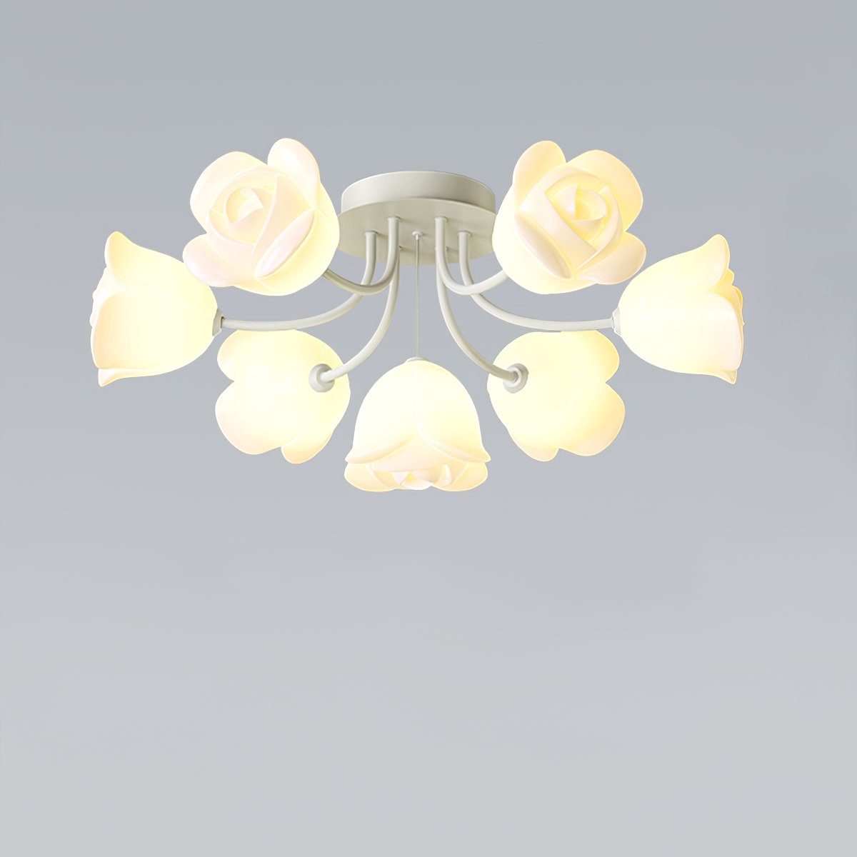 French Romantic Rose Ceiling Lamp