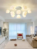 French Romantic Rose Ceiling Lamp