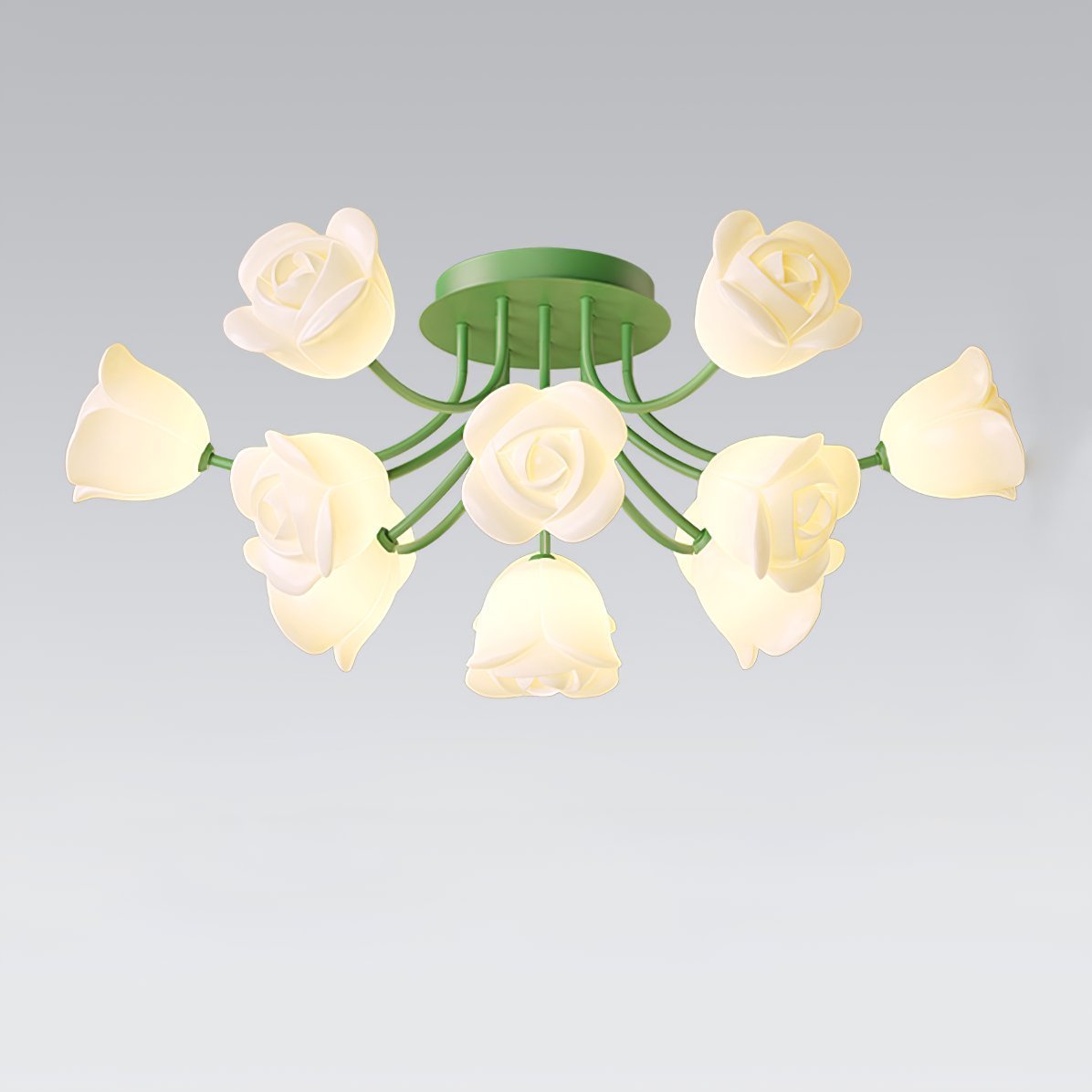French Romantic Rose Ceiling Lamp