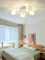 French Romantic Rose Ceiling Lamp