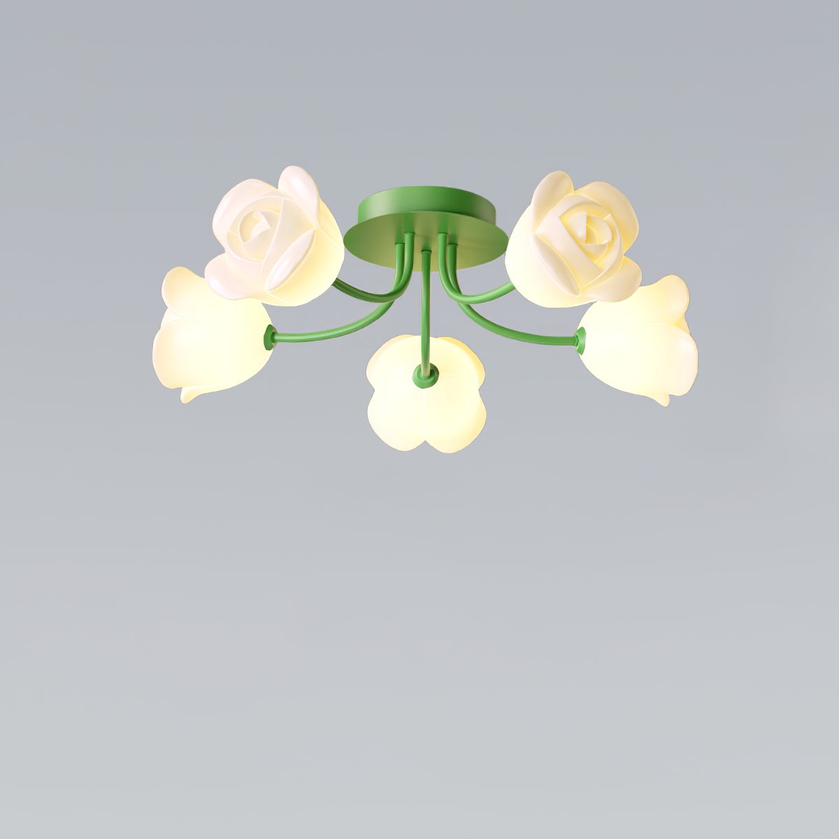 French Romantic Rose Ceiling Lamp