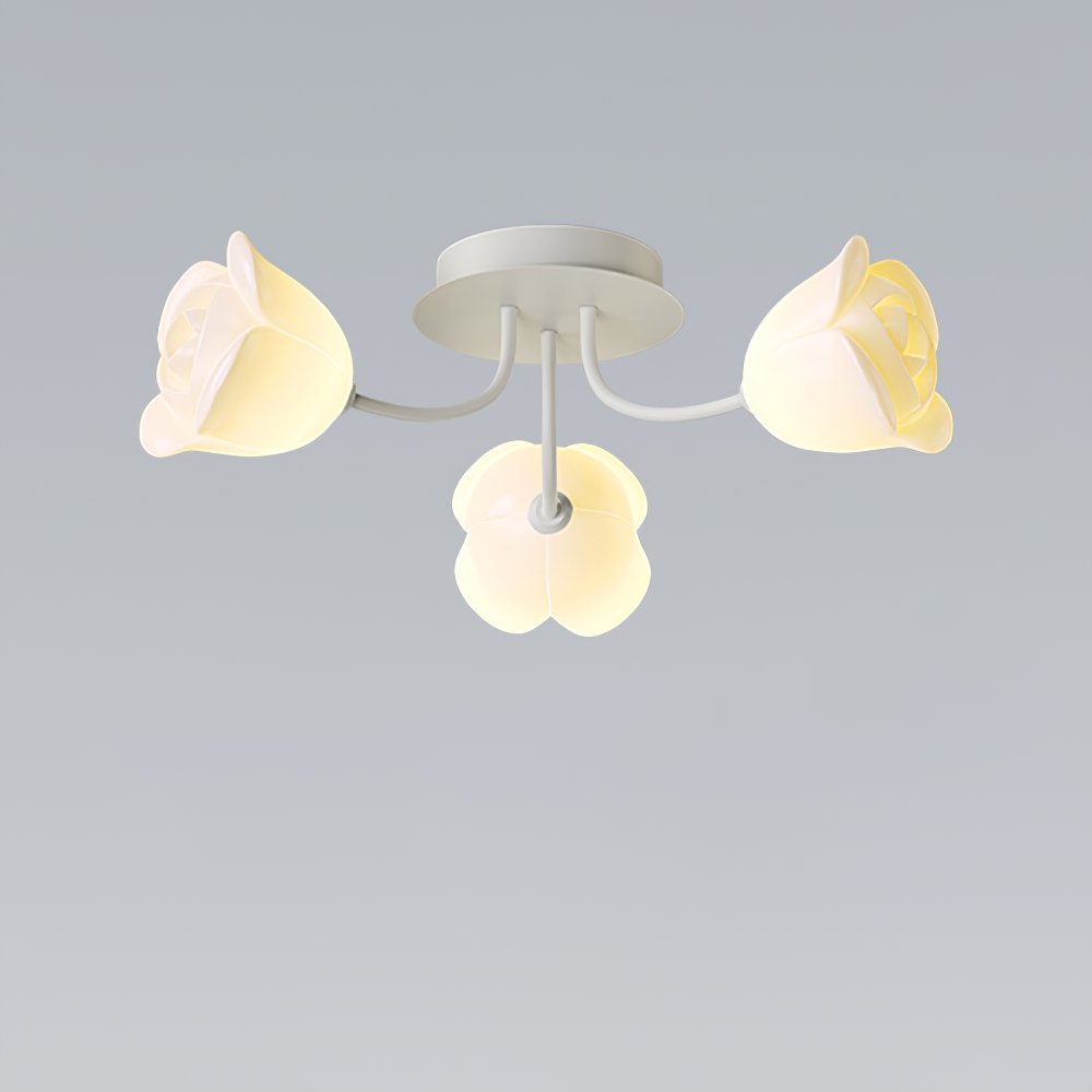 French Romantic Rose Ceiling Lamp