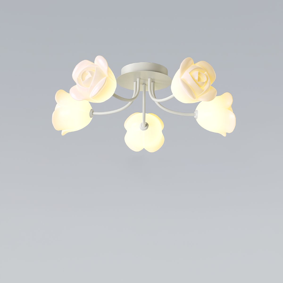 French Romantic Rose Ceiling Lamp