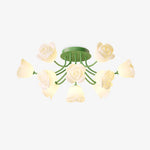 French Romantic Rose Ceiling Lamp