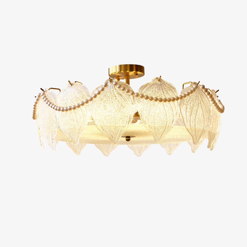 French Style Pearl Glass Chandelier