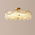 French Style Pearl Glass Chandelier