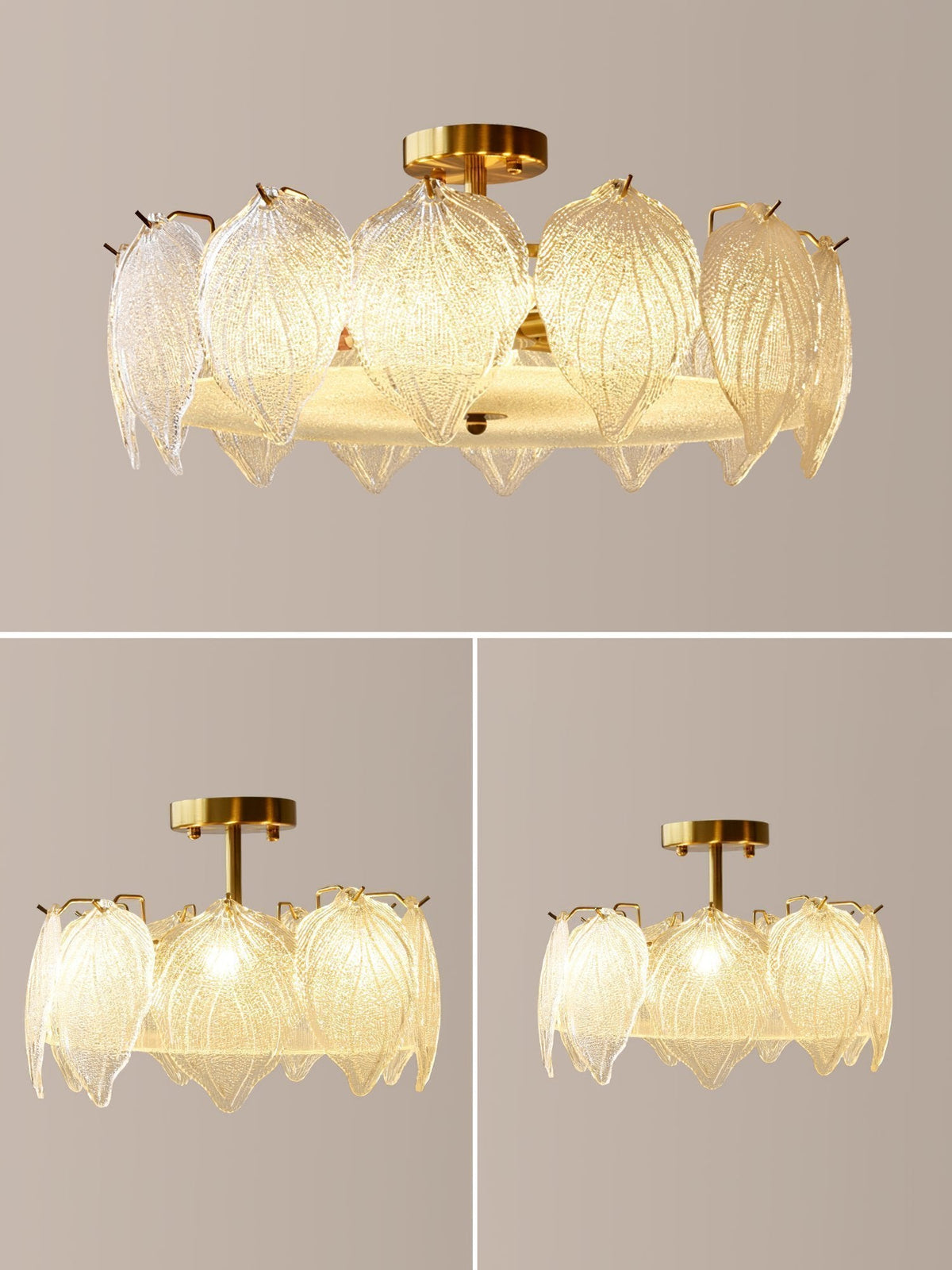 French Style Pearl Glass Chandelier