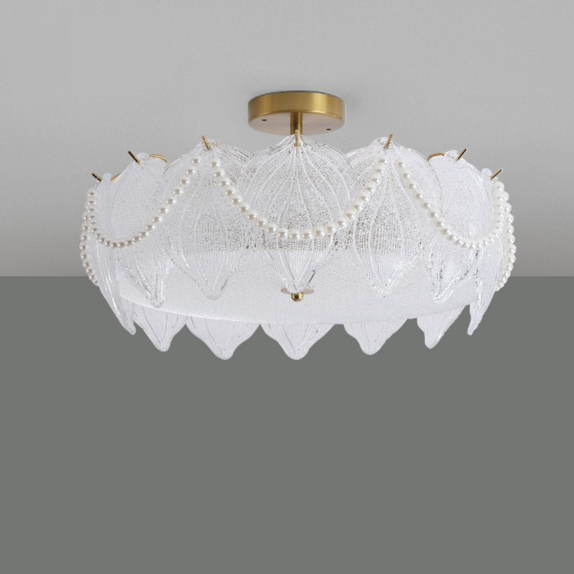 French Style Pearl Glass Chandelier