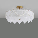 French Style Pearl Glass Chandelier