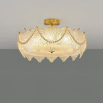 French Style Pearl Glass Chandelier