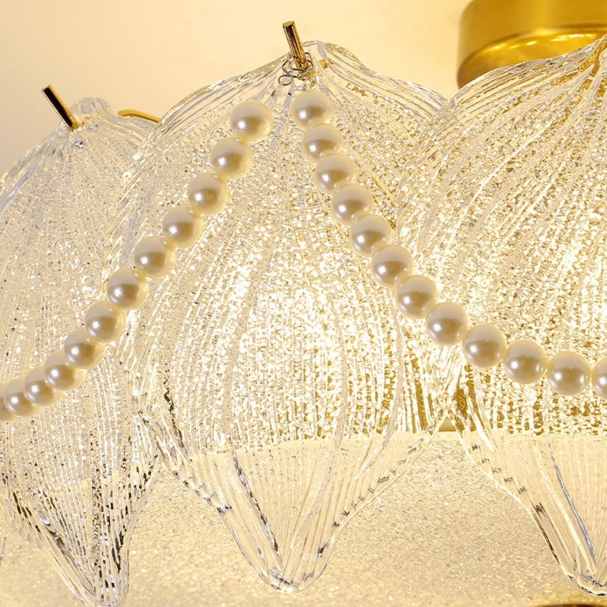 French Style Pearl Glass Chandelier