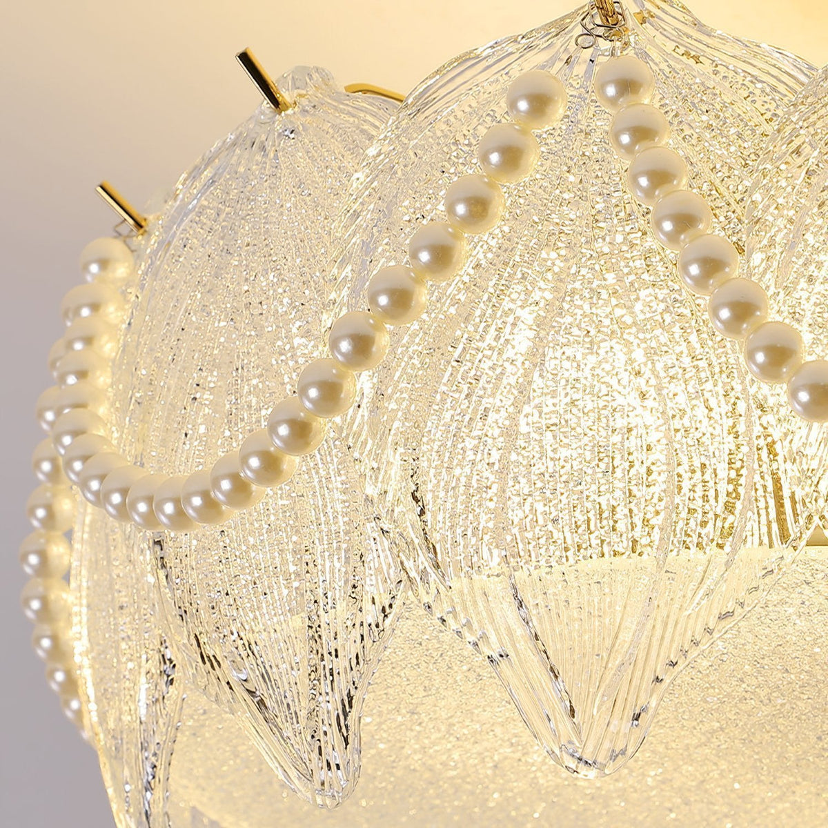 French Style Pearl Glass Chandelier