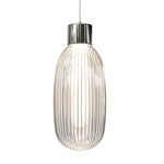 Friso LED Pendant Light – Ribbed Glass Modern Hanging Lamp