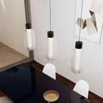 Friso LED Pendant Light – Ribbed Glass Modern Hanging Lamp