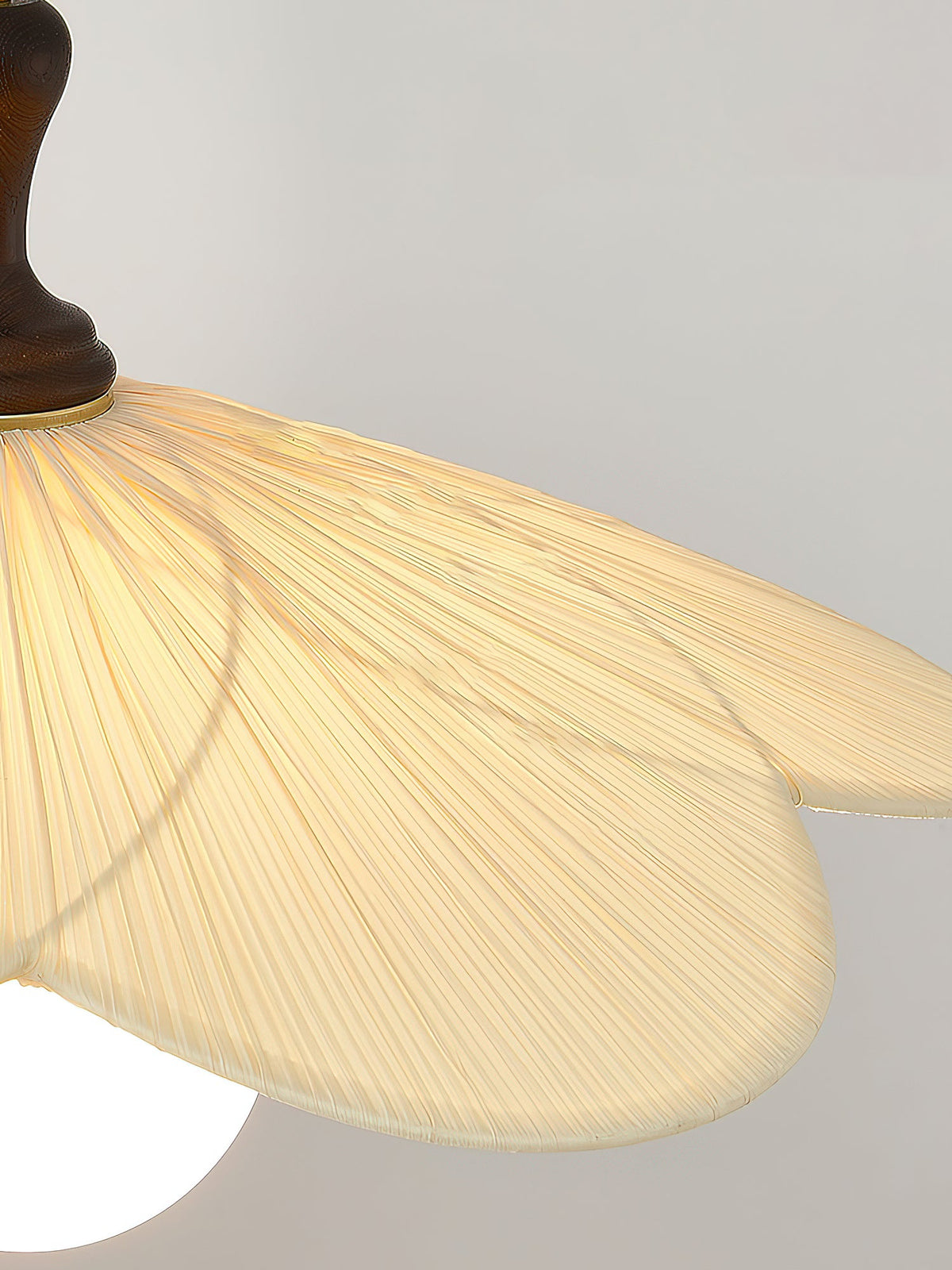 Froselia Pendant Light – Frosted Glass & Walnut Wood Modern Hanging Lamp