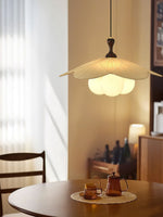 Froselia Pendant Light – Frosted Glass & Walnut Wood Modern Hanging Lamp