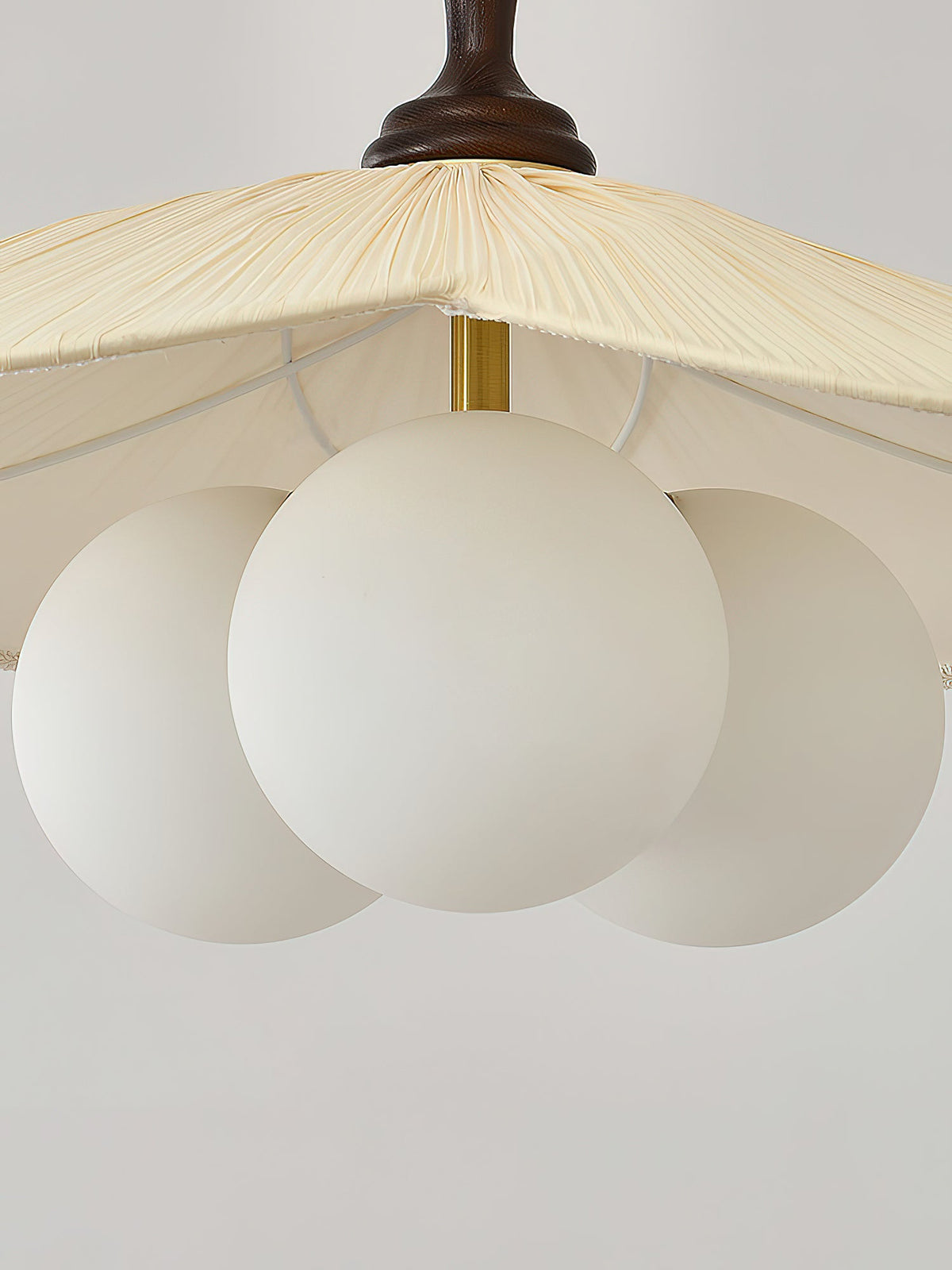 Froselia Pendant Light – Frosted Glass & Walnut Wood Modern Hanging Lamp
