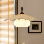 Froselia Pendant Light – Frosted Glass & Walnut Wood Modern Hanging Lamp