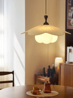 Froselia Pendant Light – Frosted Glass & Walnut Wood Modern Hanging Lamp