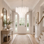 Frosted Glass Cascade Chandelier – Modern Murano Style Pendant Light