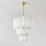 Frosted Mist Glass Tube Chandelier for Modern Interiors