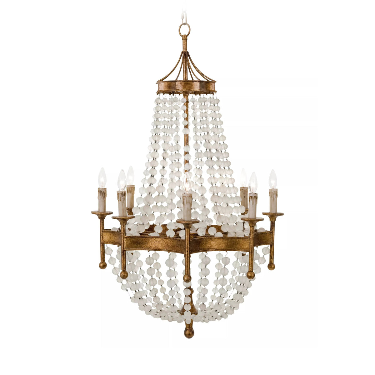 frosted-crystal-bead-chandelier