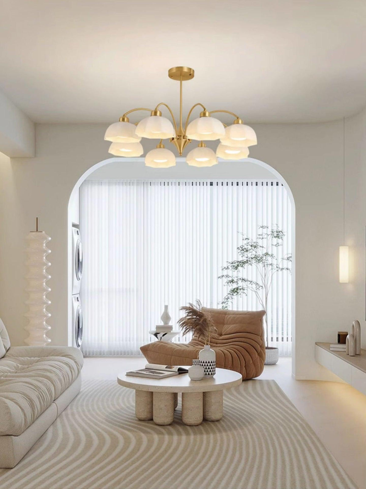 frosted-glass-bell-chandelier