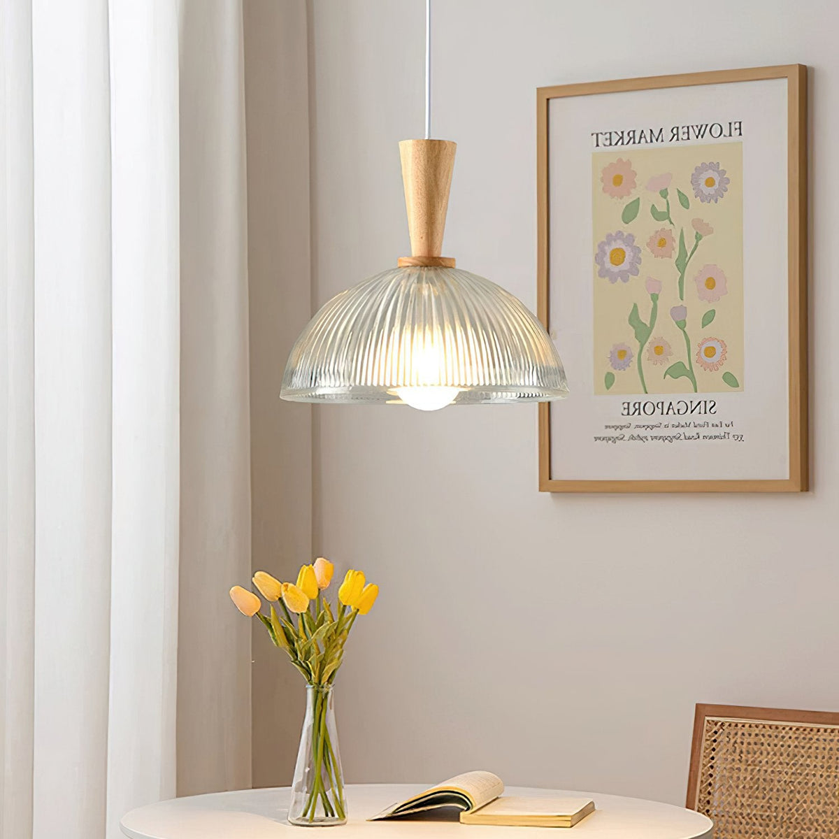 Frosted Glass Bowl Pendant Light