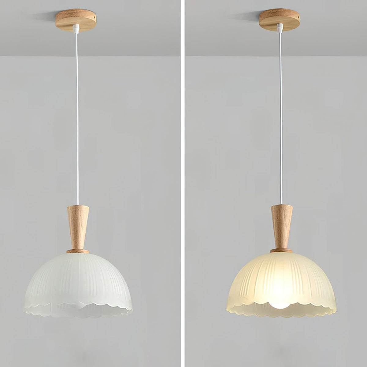 Frosted Glass Bowl Pendant Light