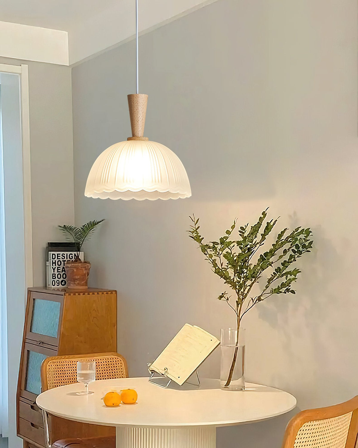 Frosted Glass Bowl Pendant Light