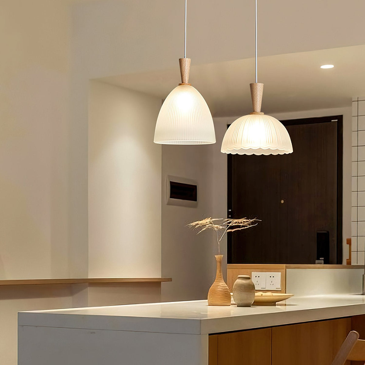 Frosted Glass Bowl Pendant Light