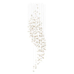 Frosted Petals Frozen Crystal Chandelier – Modern Designer Hanging Light for Living Room, Dining Room, and Hotel Interiors