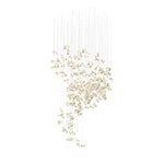 Frosted Petals Frozen Crystal Chandelier – Modern Designer Hanging Light for Living Room, Dining Room, and Hotel Interiors