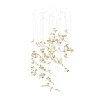 Frosted Petals Frozen Crystal Chandelier – Modern Designer Hanging Light for Living Room, Dining Room, and Hotel Interiors
