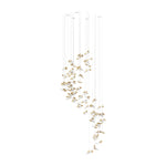 Frosted Petals Frozen Crystal Chandelier – Modern Designer Hanging Light for Living Room, Dining Room, and Hotel Interiors