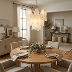 Fuchsia Murano Glass Chandelier with Gold or Chrome Patina Finish