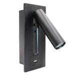 Fuse LED Wall Sconce with USB Charging Port for Bedside and Hallway