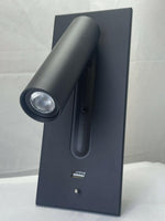 Fuse LED Wall Sconce with USB Charging Port for Bedside and Hallway
