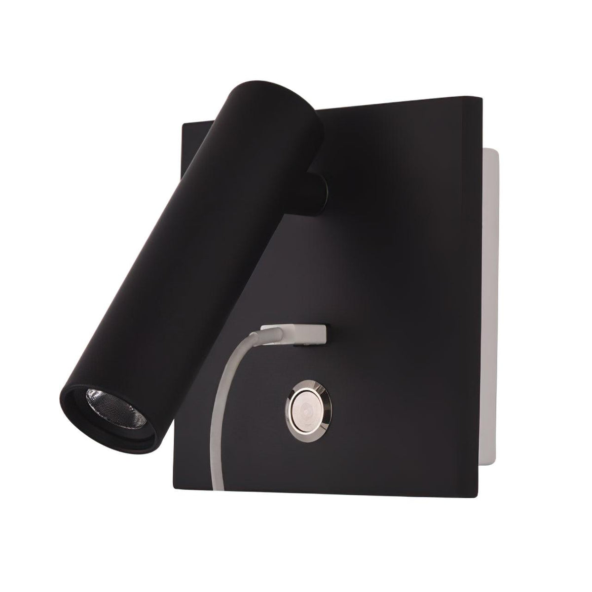 Fuse LED Wall Sconce with USB Charging Port for Bedside and Hallway