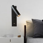 Fuse LED Wall Sconce with USB Charging Port for Bedside and Hallway