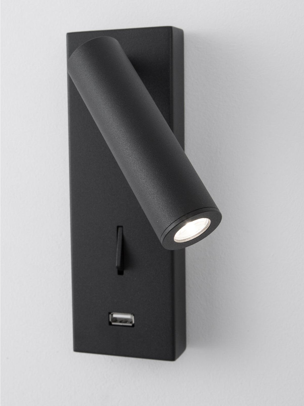 Fuse LED Wall Sconce with USB Charging Port for Bedside and Hallway