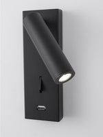 Fuse LED Wall Sconce with USB Charging Port for Bedside and Hallway