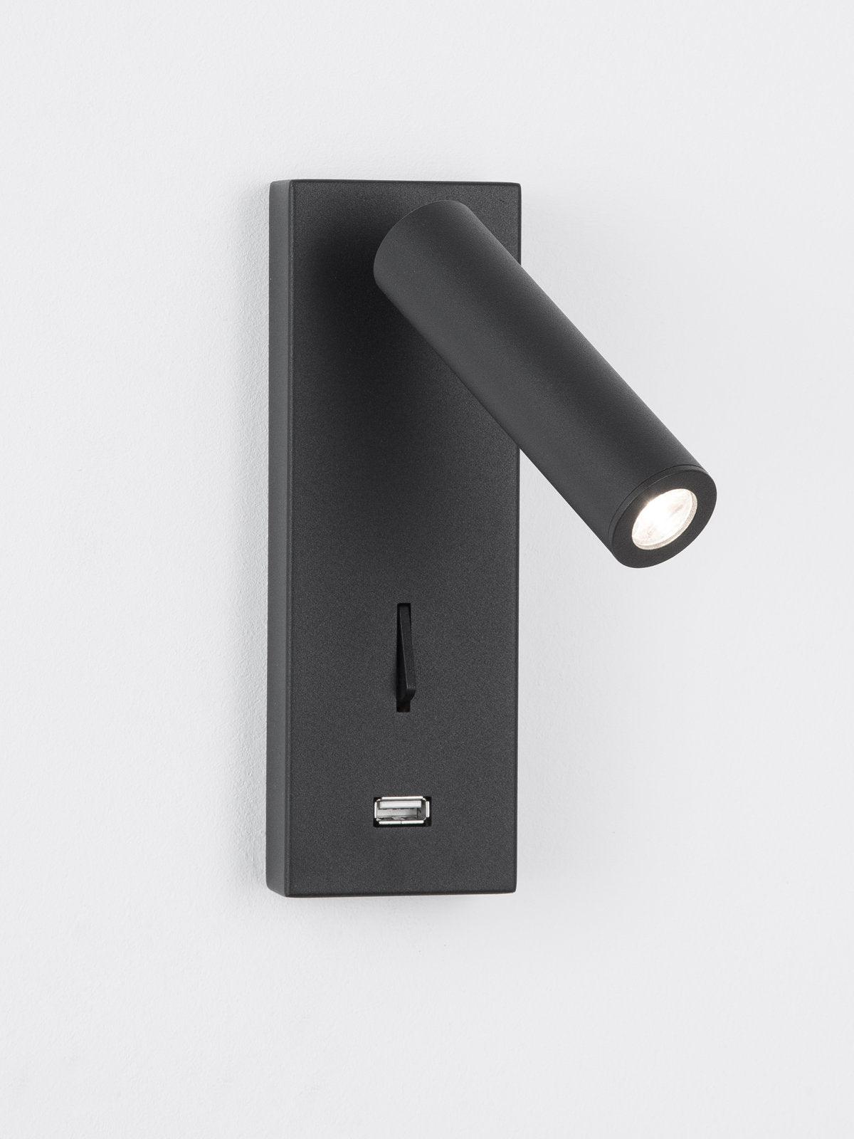 Fuse LED Wall Sconce with USB Charging Port for Bedside and Hallway