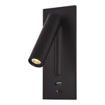 Fuse LED Wall Sconce with USB Charging Port for Bedside and Hallway