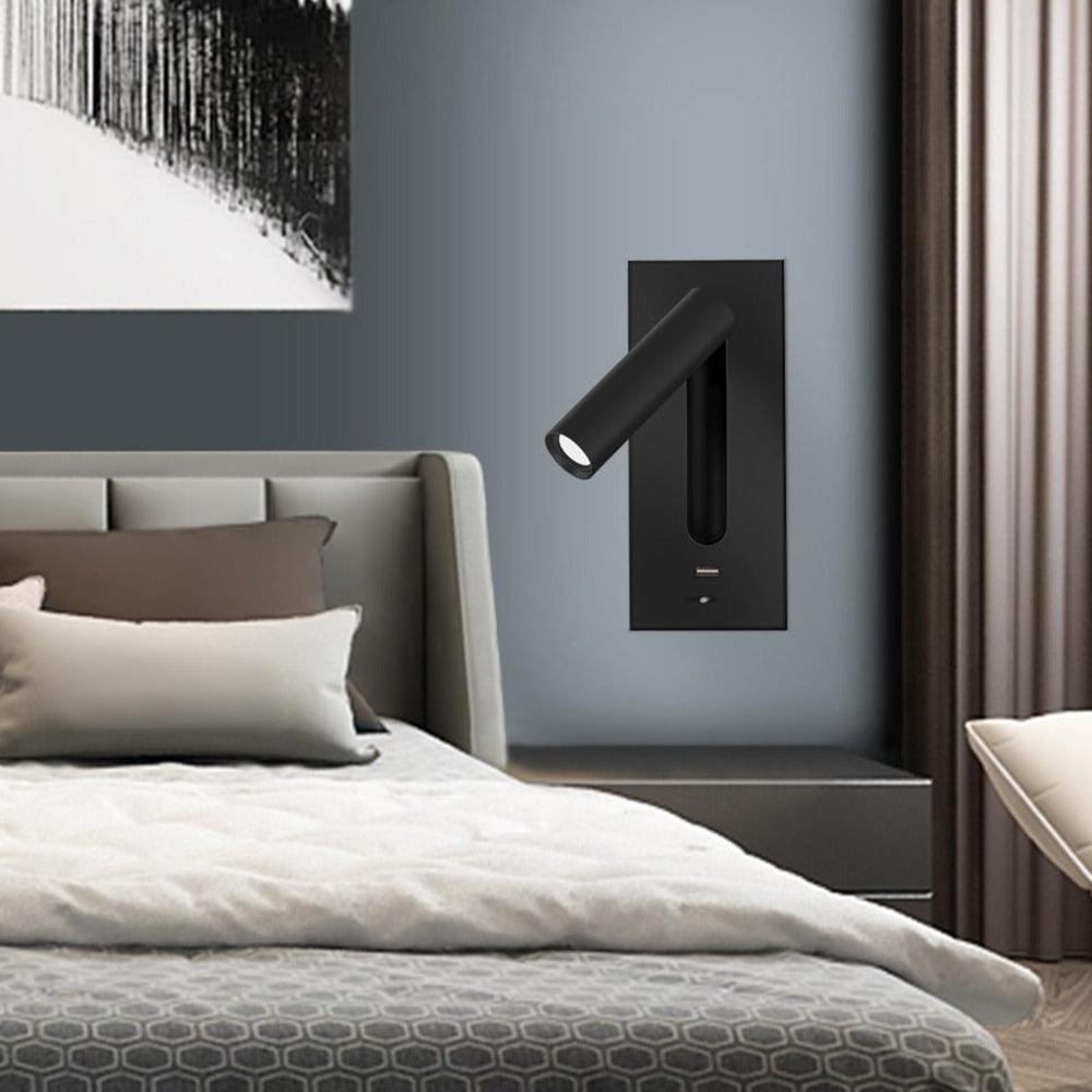 Fuse LED Wall Sconce with USB Charging Port for Bedside and Hallway